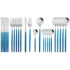 JASHII Flatware Serving Set 24 Piece, Stainless Steel Silverware Set,