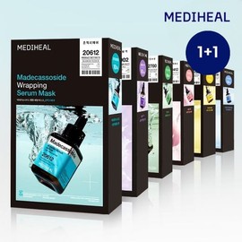 Mediheal Wrapping Mask 10 Sheets, Choose 2 from 6 Types (Mix and Select / Total 20 Sheets) - Tea Tree Wrapping Serum Mask 10 Sheets / 메디힐 랩핑 마스크 10매 6종 택 2 (교차선택/총 20매) - 티트리 랩핑 세럼 마스크 10매