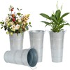 ChooseInOne Galvanized Metal Vases 10.6 Inch Set of 4 Rustic-Style