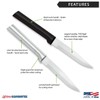 Rada Cutlery Serrated Steak Knife, Made in USA, Black Handle