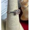 Natural Creations sterling silver stackable ring Size 5 Morganite Raw