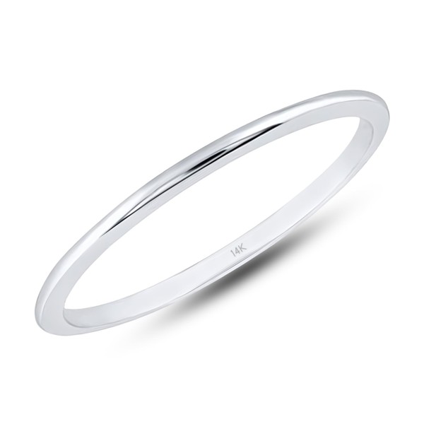 MAX + STONE Solid 14k Gold Wedding Band Ring for