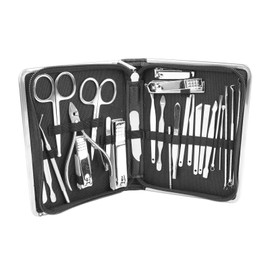 Juego de Manicura de 26 Piezas, Juego de Cortaúñas Portátil para Pedicura y Manicura, Juego de Uñas de Belleza y Cuidado Personal, Kit de Pedicura de Acero Al Carbono para Kit de