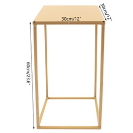 LOYALHEARTDY Gold Wedding Flower Stand, Metal Geometric Wedding Flower Vase Column Stand Flower Display Rack Party Table Centerpiece for Wedding Home Decor (10pcs, 60cm)