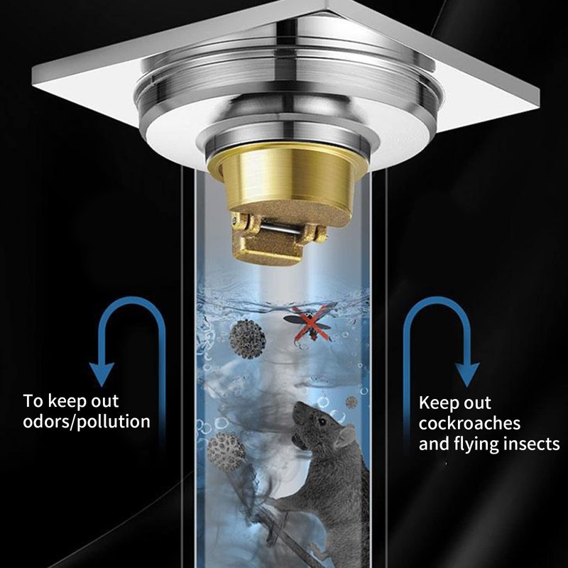 LIANXUE Floor Drain Backflow Preventer Brass Drain Valves Sewer Core