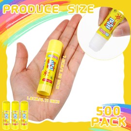 Zubebe 500 Pack Glue Stick 0.24 oz White Glue Stick Bulk Washable Glue Stick for Crafts Home School Classroom Students Teachers Employees Scrapbooking Crafting Supplies