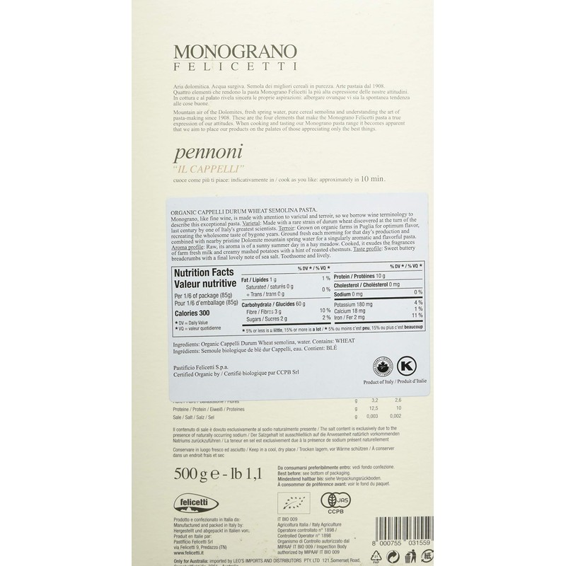 Felicetti Monograno - Pennoni Il Cappelli, 500 Grams