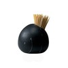 ELEMNTS Black Marble Toothpick Holder, Match Holder for Candles, Decorative