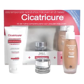 Cicatricure Kit Rutina Anti Edad Crema Contorno Maquillaje Madura Día Noche