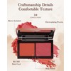 Face Matte Blush Powder Palette-2Colors Cruelty-Free Buildable Facial Cheek Blusher