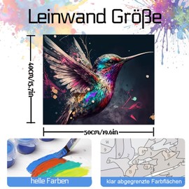 Birds Paint by Numbers Adult, Cheerful Painting, DIY Hand Painted Creative Craft Set for Gift Home Decoration (Birds)