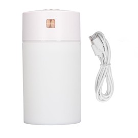 300ml Small Cool Mist Humidifier Portable Desktop Mini Humidifier with Colorful Light for Car House Office Travel White