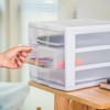 Sterilite 4-Pack 3 Drawer Unit, Plastic Desktop Organizer with Clear