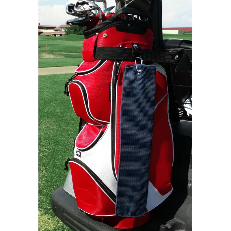 CaddyDaddy Golf Microfiber Towel Set & Divot Tool, Black