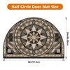 Half Circle Door Mat Thin Non-Slip Absorbent Half Moon Rug