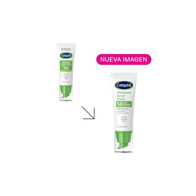 Cetaphil Hidratante Facial Diario FPS 50 Piel Sensible Mixta Grasa