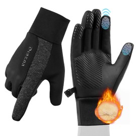 GXCROR Gloves Men Women Fleece Running Gloves Sports Touchscreen Gloves Winter Gloves Suitable for Running, Cycling, Hiking, Skiing