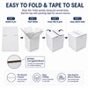 Yidomto 9x9x4 White Shipping Boxes, 25 Pack