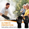 Flintronic Grill Gloves Heat Resistant Fire Resistant Oven Gloves Hand