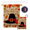 Breeze Decor Capotain Thanksgiving Burlap House Flag 2 pcs Pack