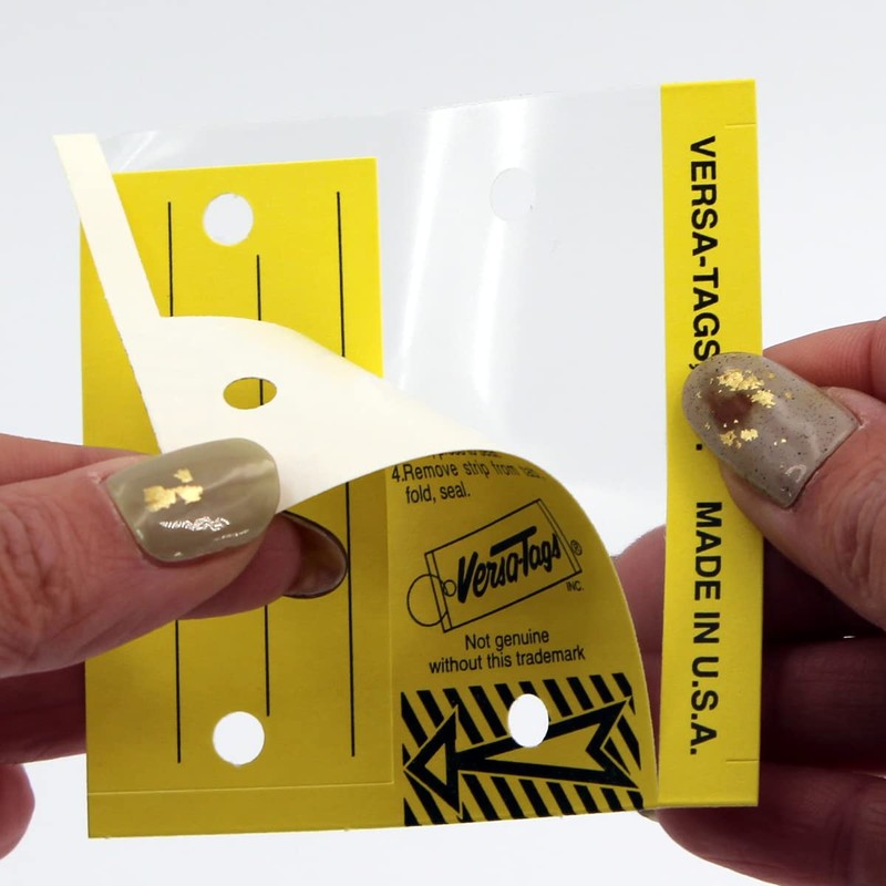 Versa-Tags Multi-Use Write-On Self-Laminating Key Tags – 250 Yellow Real