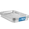 PLASTICPRO Aluminum Pans 5 Pack Disposable Cookie Sheets 9'' x