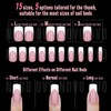 NOVO OVO Medium Slightly Curved White French Tip Nail Tips