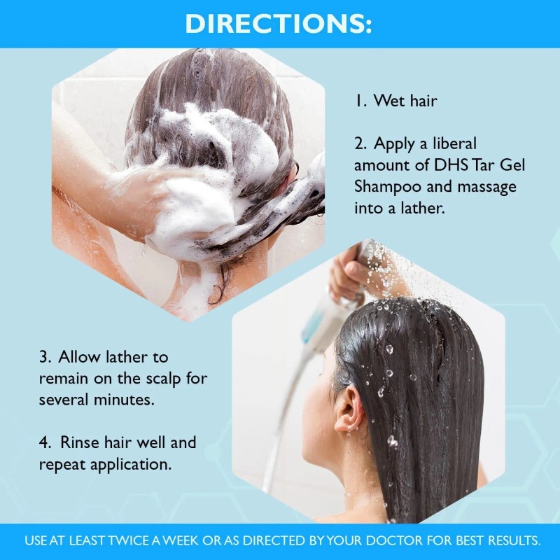 DHS TAR SHAMPOO Anti Dandruff, Psoriasis, Coal Tar GEL 8