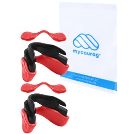 MYCOURAG - Piezas de goma de repuesto para nariz compatibles con gafas de sol Oakley EVZero Series, color rojo