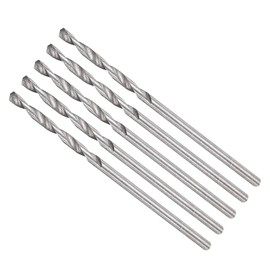 METALLIXITY Drill Bit (1.5mm) 5Pcs, 4241 High-Speed Steel Straight Shank 118° Uncoated Bright Finish Drill Bit for Wood Plastic Iron Copper Aluminum Low Soft Metal