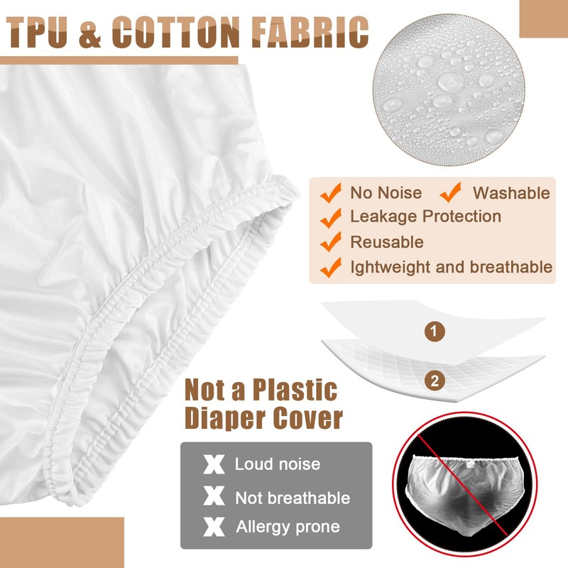Velmitten 3 Pcs Cloth Diaper Covers for Adult Incontinence Cover