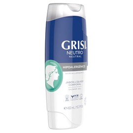 GRISI | Shower Gel Neutro, 450 ml | Jabón Líquido Corporal Hipoalergénico | Ideal para piel sensible.