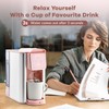 Mecity Pink Coffee Maker 3-in-1 Single Serve Coffee Machine, For