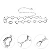 FOMIYES Heart Chain Waist Belt for Women Simple Elegant Silver