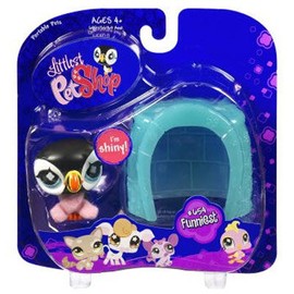 Littlest Pet Shop - Portable Pets - Funniest - Papageientaucher #654 - mit Haus / Vogel