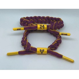 Unbranded 1 (One) Kobe Bryant AKA Black Mamba Braided Shoestring Bracelet 2 To Choose From - Lakers Colors Edition