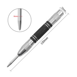 Punch Auto Punch Center Punch [1 piece; Length 5.1 x Diameter 0.5 inches (13 cm) x Diameter 0.5 inch (1.2 cm) ] For Scribing Work, Auto Center Punching, Marking, Drilling, Marking, Springs, Point