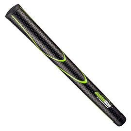JumboMax Pack of 1 Tour Series Golf Grips - Black with Lime Green Trim Medium/MD (+5/16")