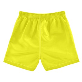 Yellow Boys Swim Trunks Summer Drawstring Toddler Swim Board Shorts Quick Dry Little Boys Bathing Suit Beach Hawaii Vacation 4 Years