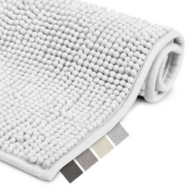 Beautissu Bath Mat, Non-Slip BeauMare, WR Bathroom Rug, Fluffy Floor Mat or Bath Mat for Shower, Bath and Toilet Suitable for Underfloor Heating