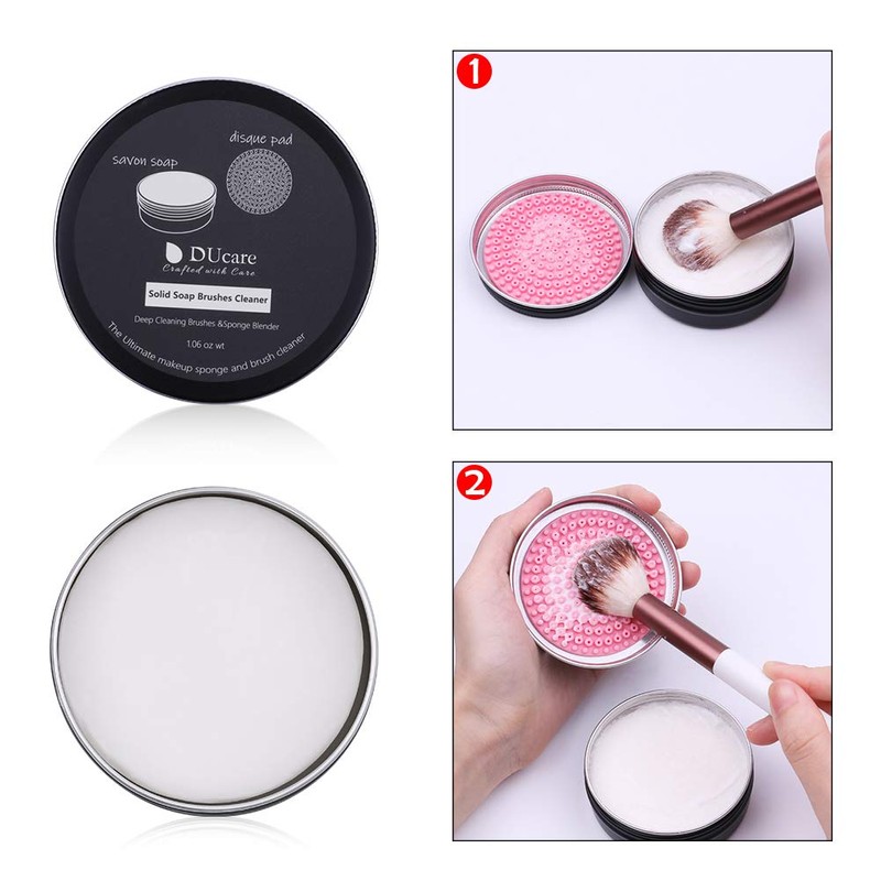 DUcare Makeup Brush Cleaner Shampoo Soap Solid Brush Cleaning Mat