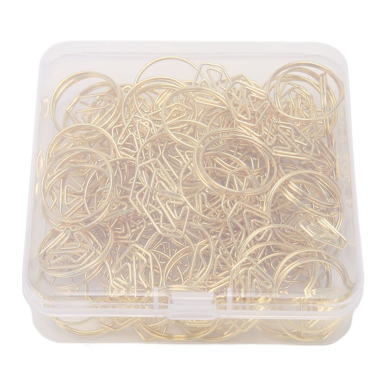 80pcs Ring Shape Paper Clips Rustproof Multifunction Multifunction with Clear