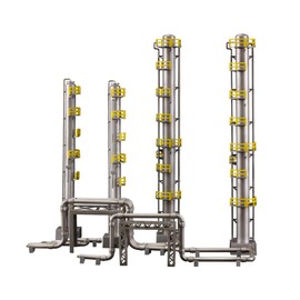 PM OfficeA PP080 Industrial Zone Series B Distillation Tower, Total Height: Approx. 6.7 inches (170 mm), Non-scale, Plastic Model