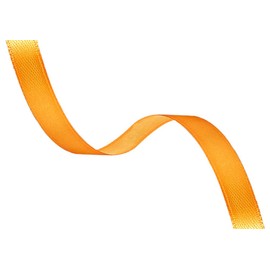 Orange Satin Ribbon 3/8 Inches x 25 Yards, Solid Color Fabric Ribbon for Gift Wrapping, DIY Crafts, Hair Bows Making, Wreath, Wedding Party Decoration and Sewing Projects