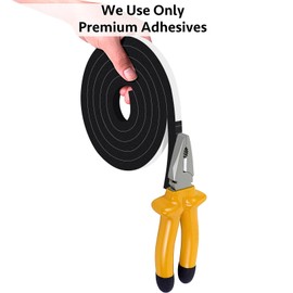 Trisiki Upgraded Strong Adhesive Foam Weather Stripping Door Seal Strip Insulation Tape for Insulating Door,Air Conditioner Noise-Reduction Self Adhesive Sealing Weatherstrip(1 in x 1/4 in x 16.5 Ft)