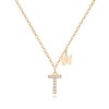 MJARTORIA Initial Necklace A to Z Gold Capital Letter Necklaces