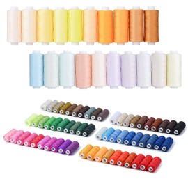Simthread All Purpose Sewing Thread, 80 Spools Assorted Colors Each 400 Yards of Polyester Threads for Sewing Machine, Sewing Machine Supplies for Beginners, Hand Stitching, Quilting, Serger