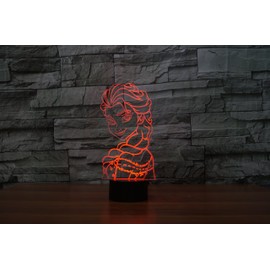 Hologram 3D Lamp Creative Night Light, LED Light for Kid's Bedroom Living Room