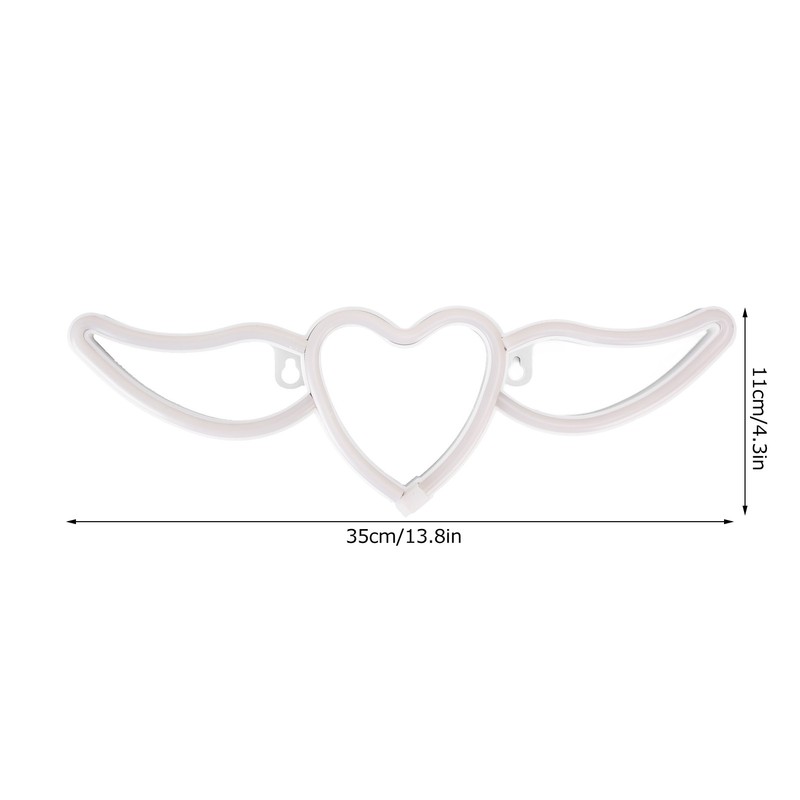 Heart Shaped Neon Light Safe Energy Saving Dual Power Heart