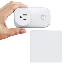 Skywin Wireless Outlet and Battery Free Kinetic Light Switch - Stick on Wireless Light Switch for Lamps and Household appliances - Easy to Install and Completely Battery Free Switch and RF Outlet